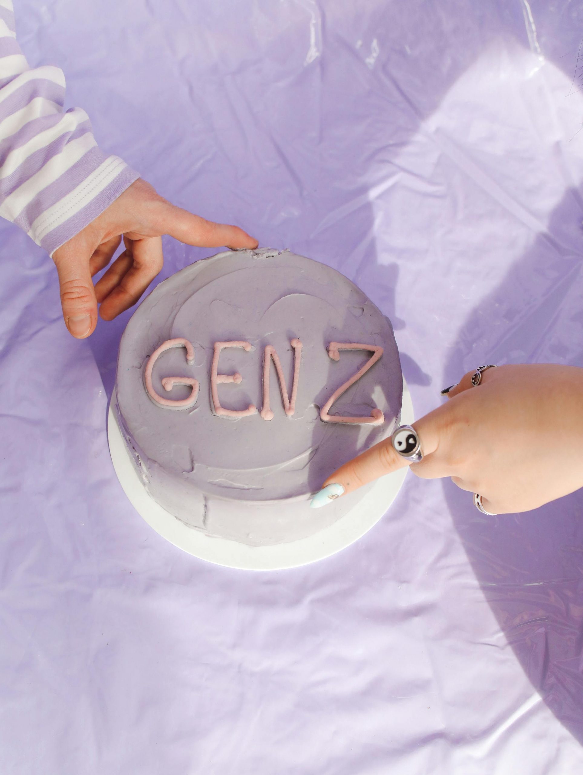 gen z purple cake